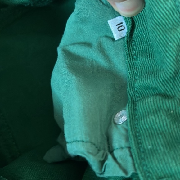 Maniere De Voir Set: Green Cropped Jacket US 6 & Boyfriend Cut Out Jeans US 6 - Picture 5 of 16